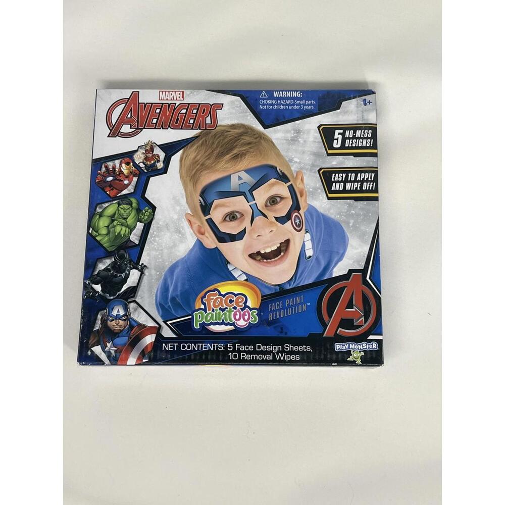 5 Face Masks Paintoos Marvel Avengers Face Painting Birthday Superhero Fun (3)
